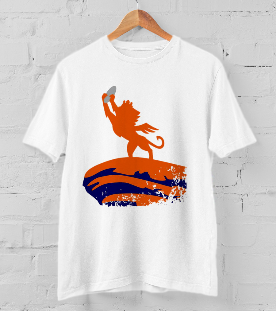 Fc Cincinnati King Of The Shield Orange Lion Crowned On Mound T-Shirt