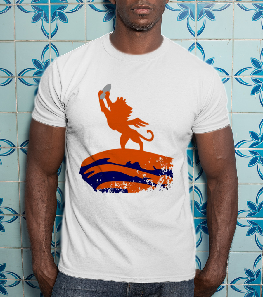 Fc Cincinnati King Of The Shield Orange Lion Crowned On Mound T-Shirt