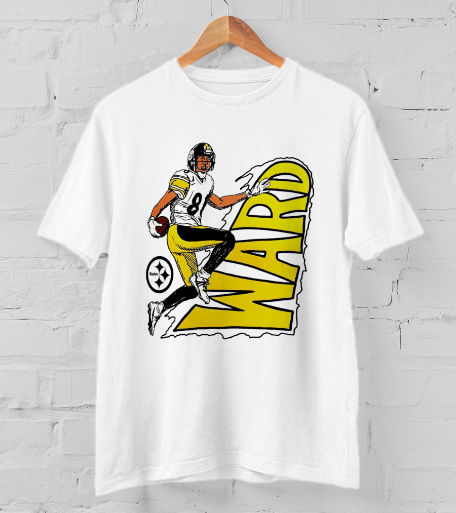 Hines Ward Pittsburgh Steelers Ward 86 Caricature Player NFL Football T-Shirt