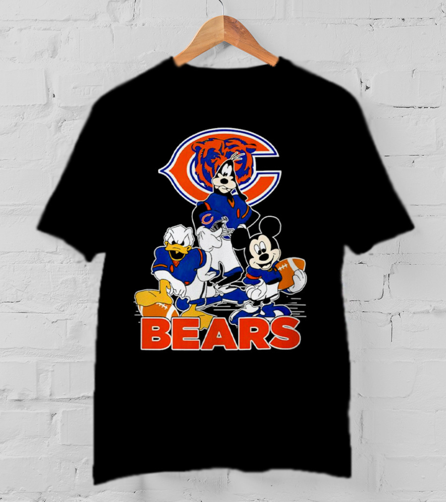 Chicago Bears NFL Football Mickey Mouse And Friends T-Shirt