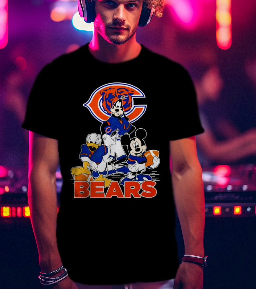 Chicago Bears NFL Football Mickey Mouse And Friends T-Shirt
