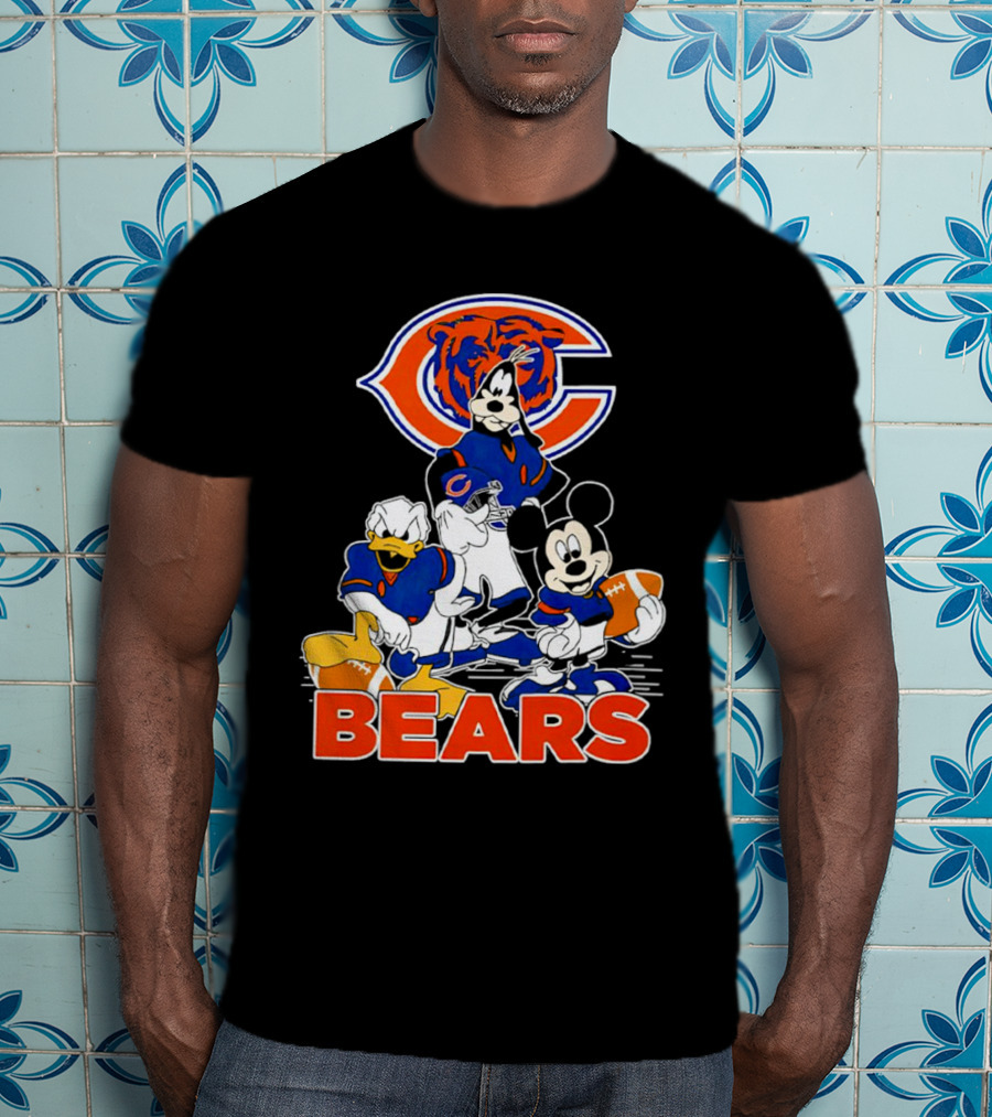 Chicago Bears NFL Football Mickey Mouse And Friends T-Shirt
