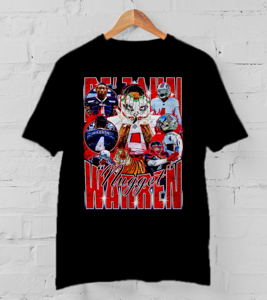 De’Jahn Nugget Warren Jackson State Tigers Football Player Collage T-Shirt