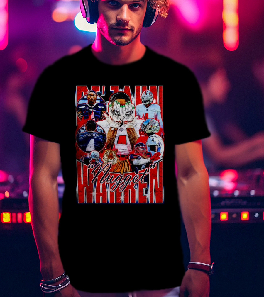 De’Jahn Nugget Warren Jackson State Tigers Football Player Collage T-Shirt