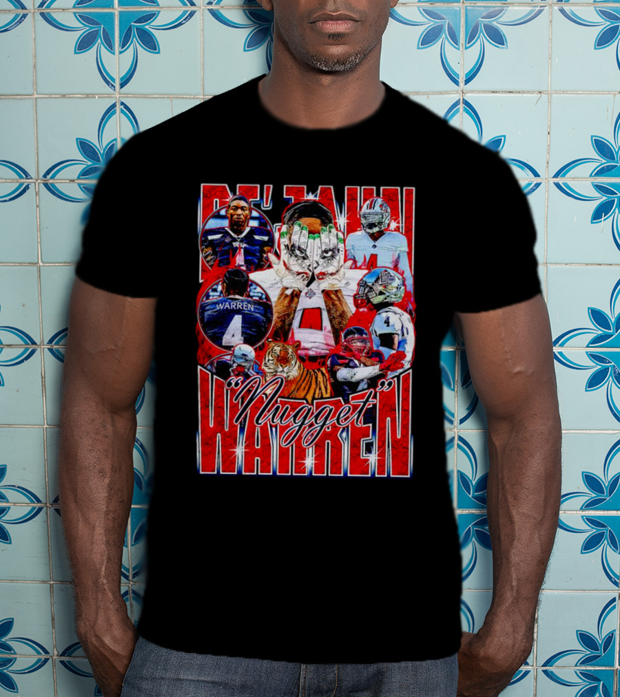 De’Jahn Nugget Warren Jackson State Tigers Football Player Collage T-Shirt