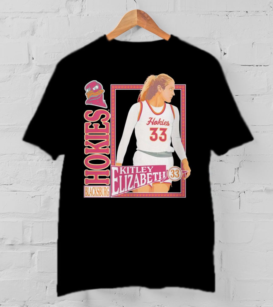 Elizabeth Kitley 33 Virginia Tech Hokies Basketball Blacksburg T-Shirt