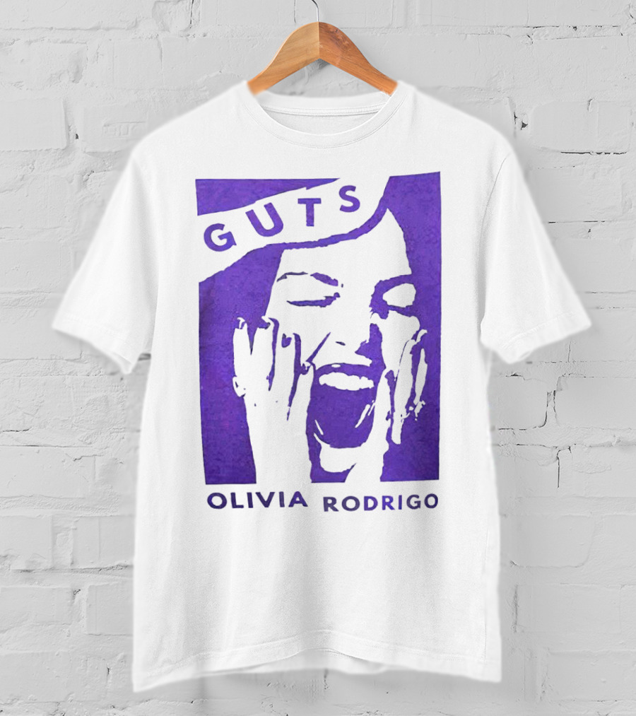 Guts Olivia Rodrigo Vintage Purple Face T-Shirt