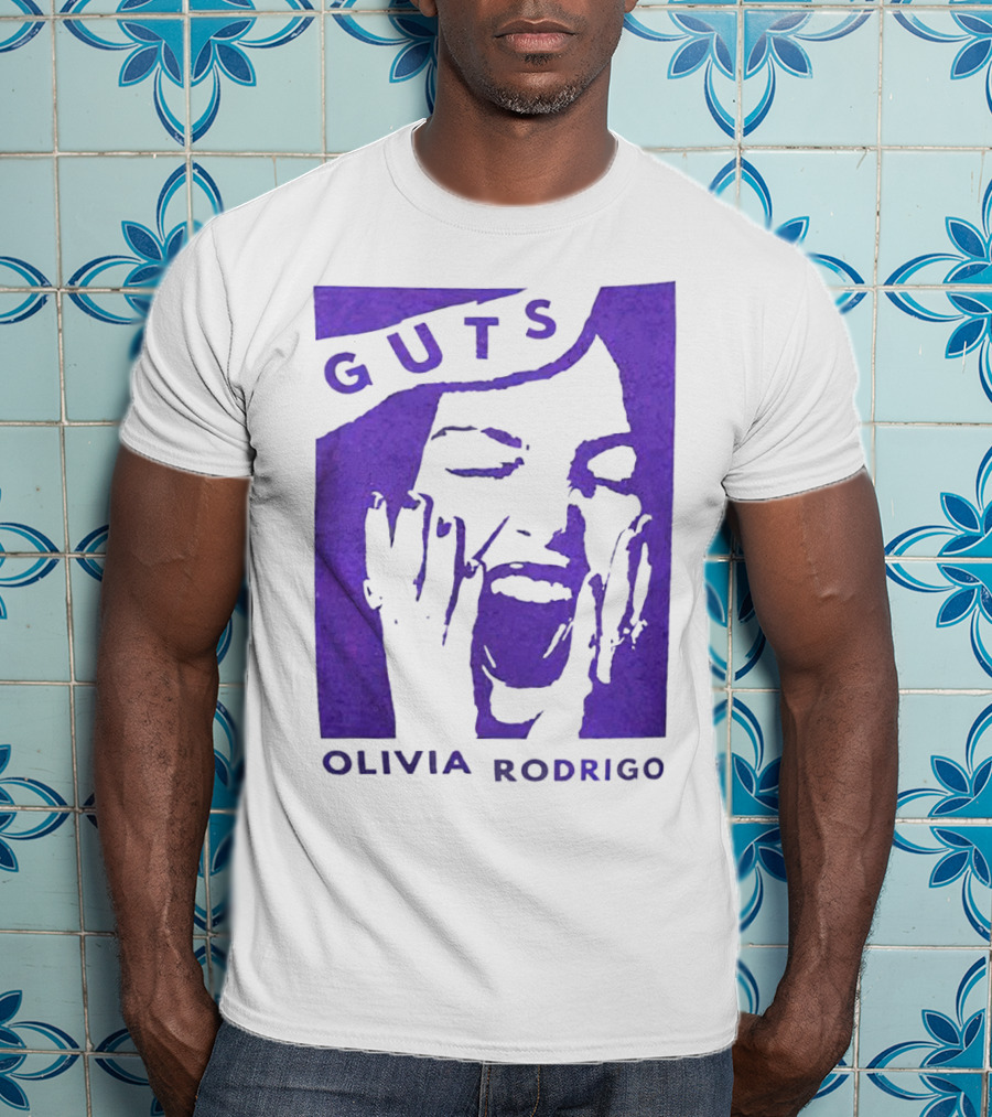 Guts Olivia Rodrigo Vintage Purple Face T-Shirt