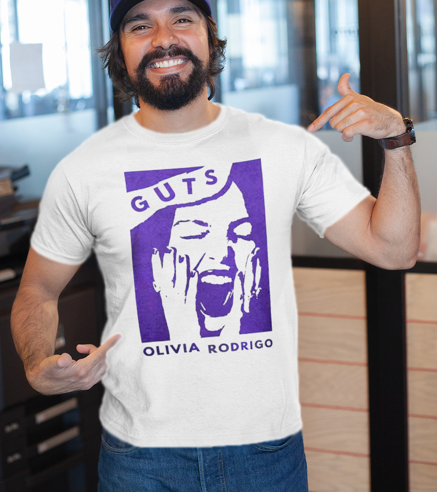 Guts Olivia Rodrigo Vintage Purple Face T-Shirt