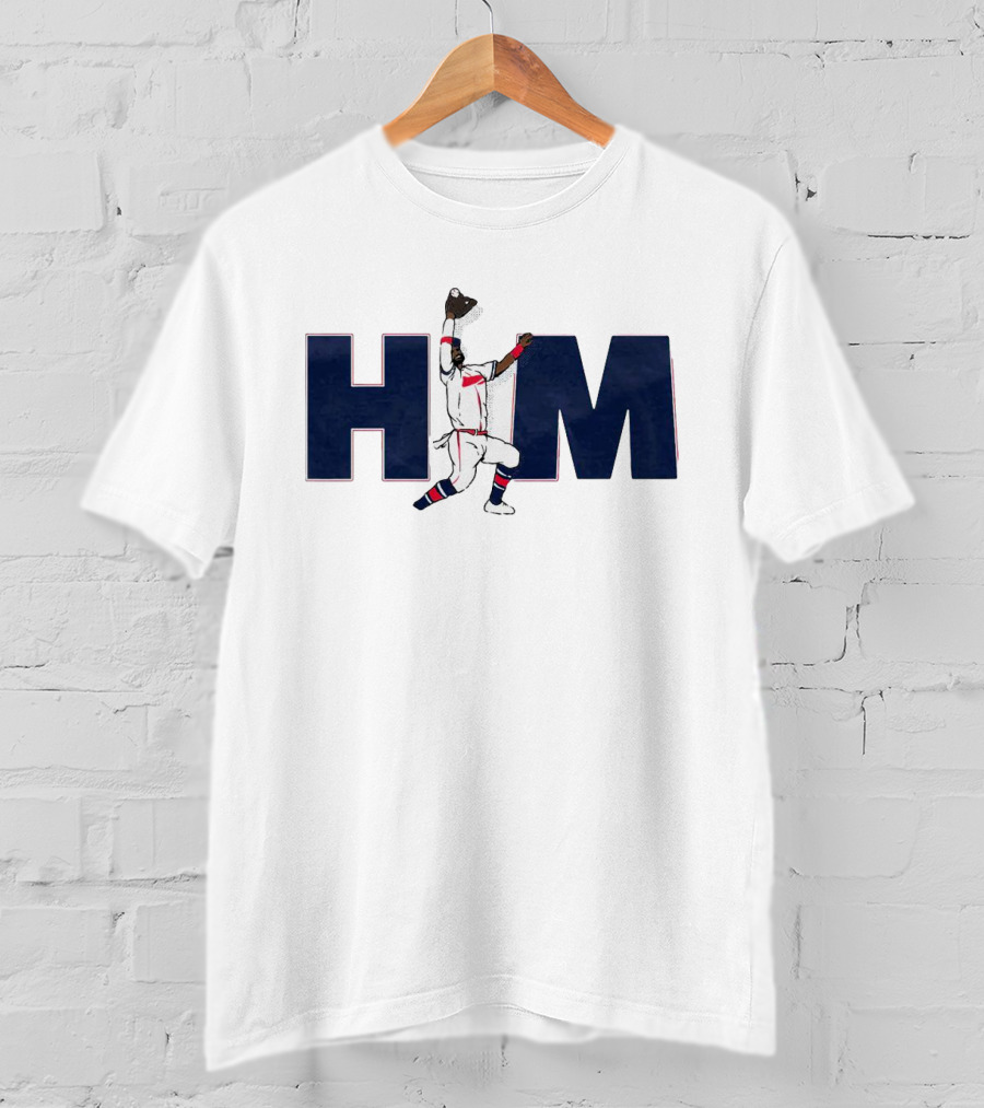 HIM Atlanta Braves Baseball Player Catching T-Shirt