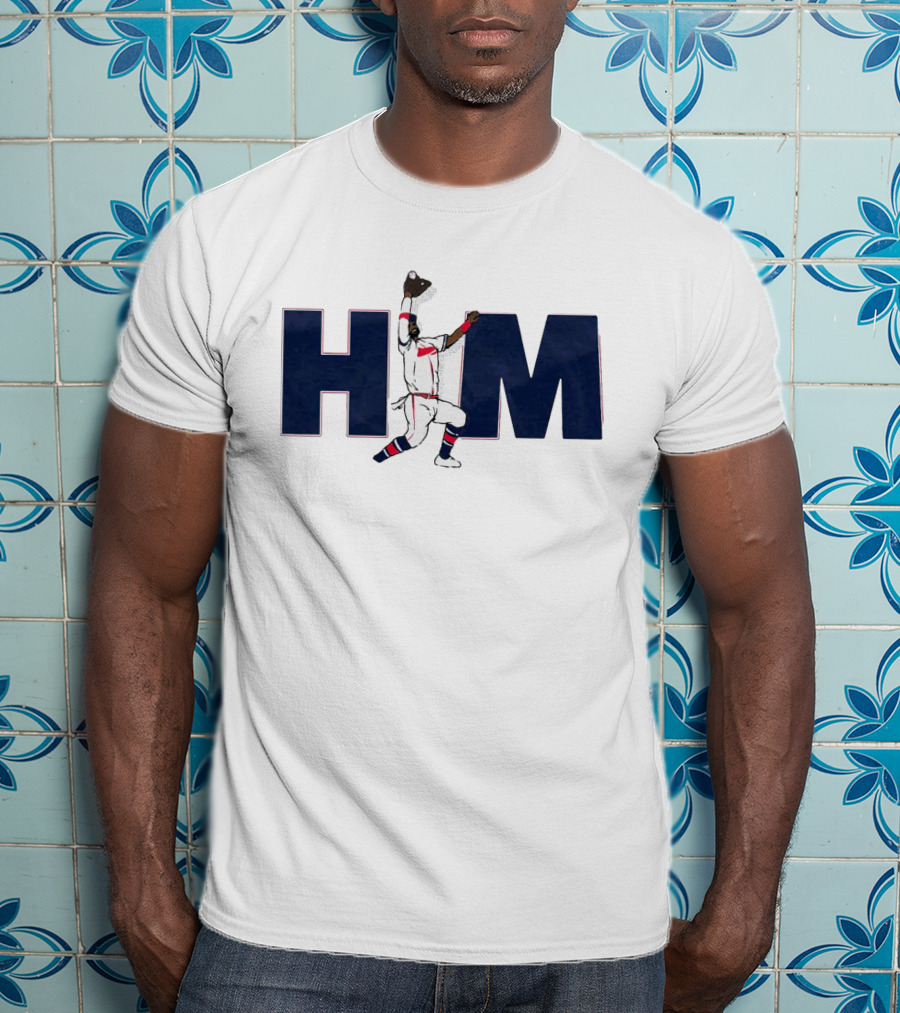 HIM Atlanta Braves Baseball Player Catching T-Shirt