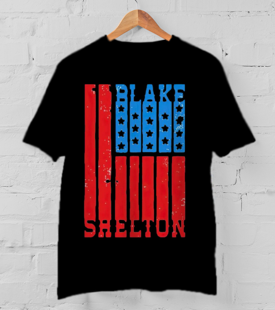 Blake Shelton American Flag Stars And Stripes USA T-Shirt