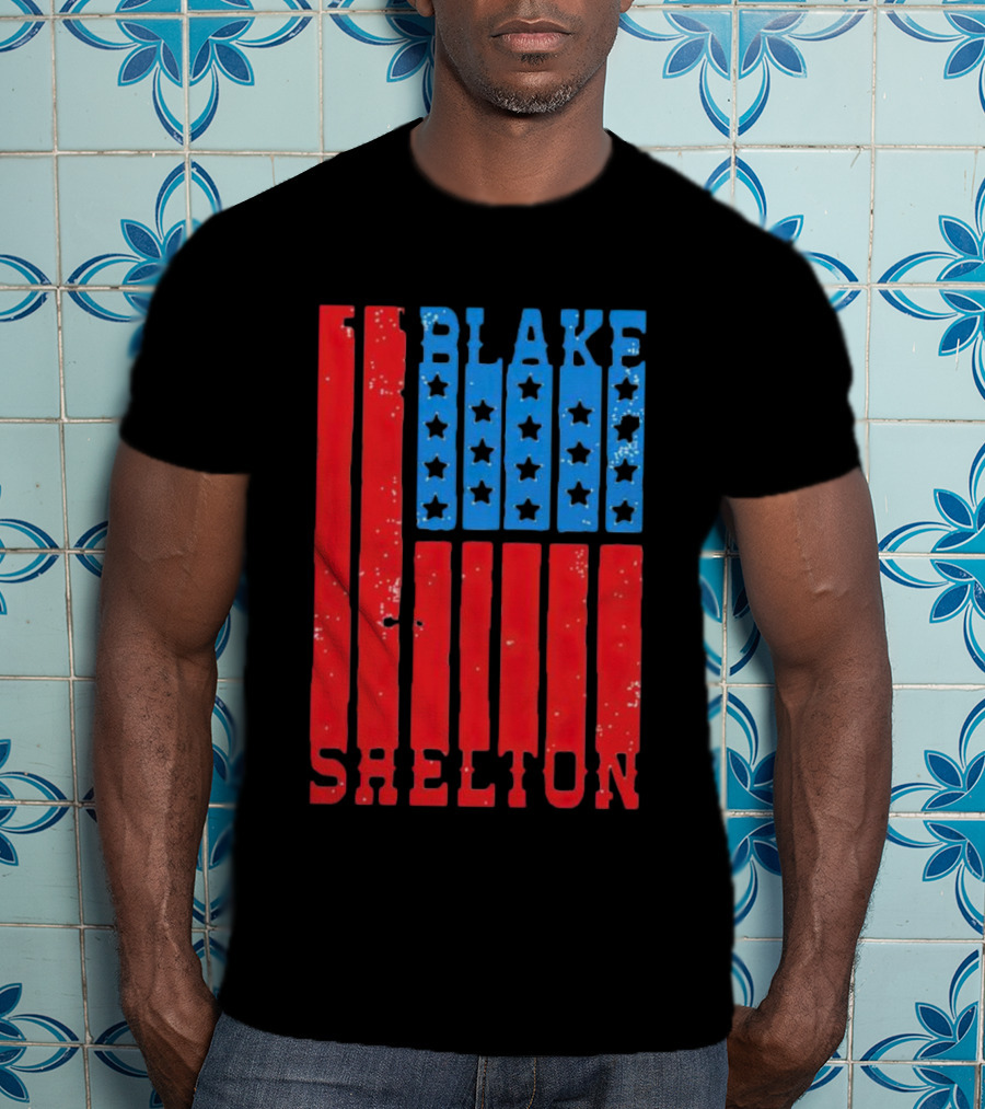 Blake Shelton American Flag Stars And Stripes USA T-Shirt