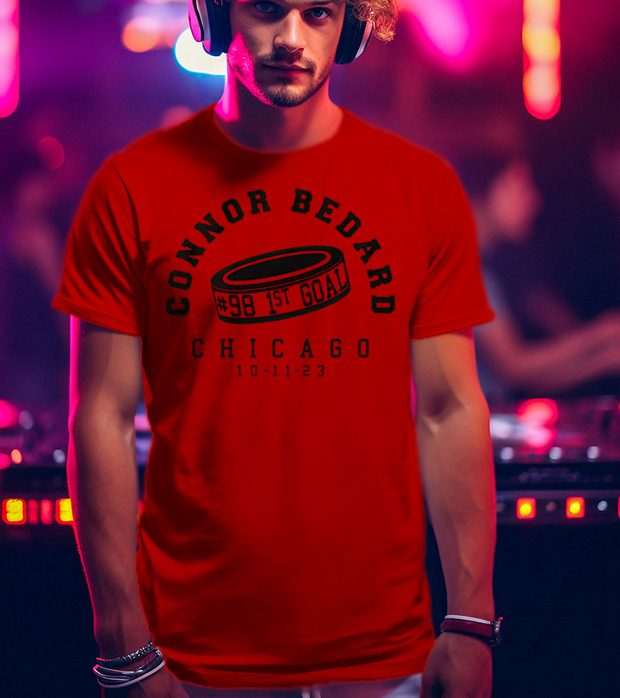 Connor Bedard #98 1st Goal Chicago 10-11-23 T-Shirt