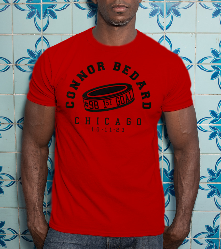Connor Bedard #98 1st Goal Chicago 10-11-23 T-Shirt