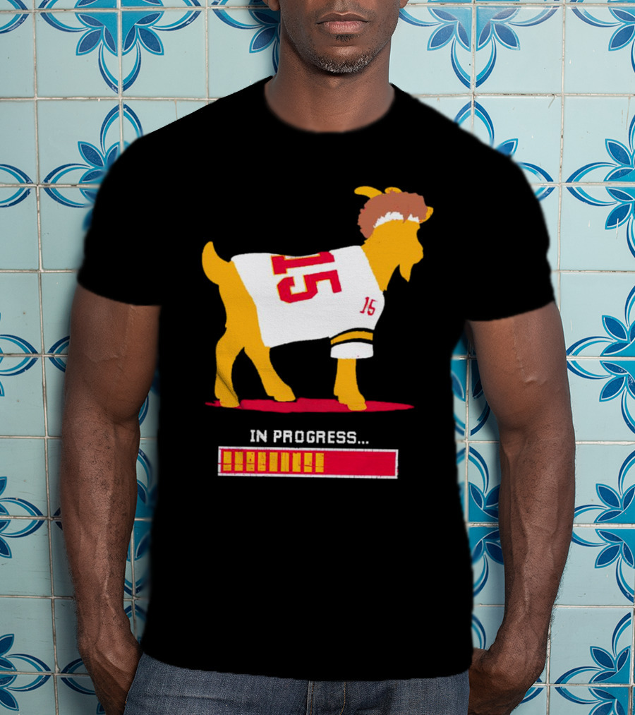 Goat In Progress Patrick Mahomes Kansas City Chiefs Number 15 T-Shirt