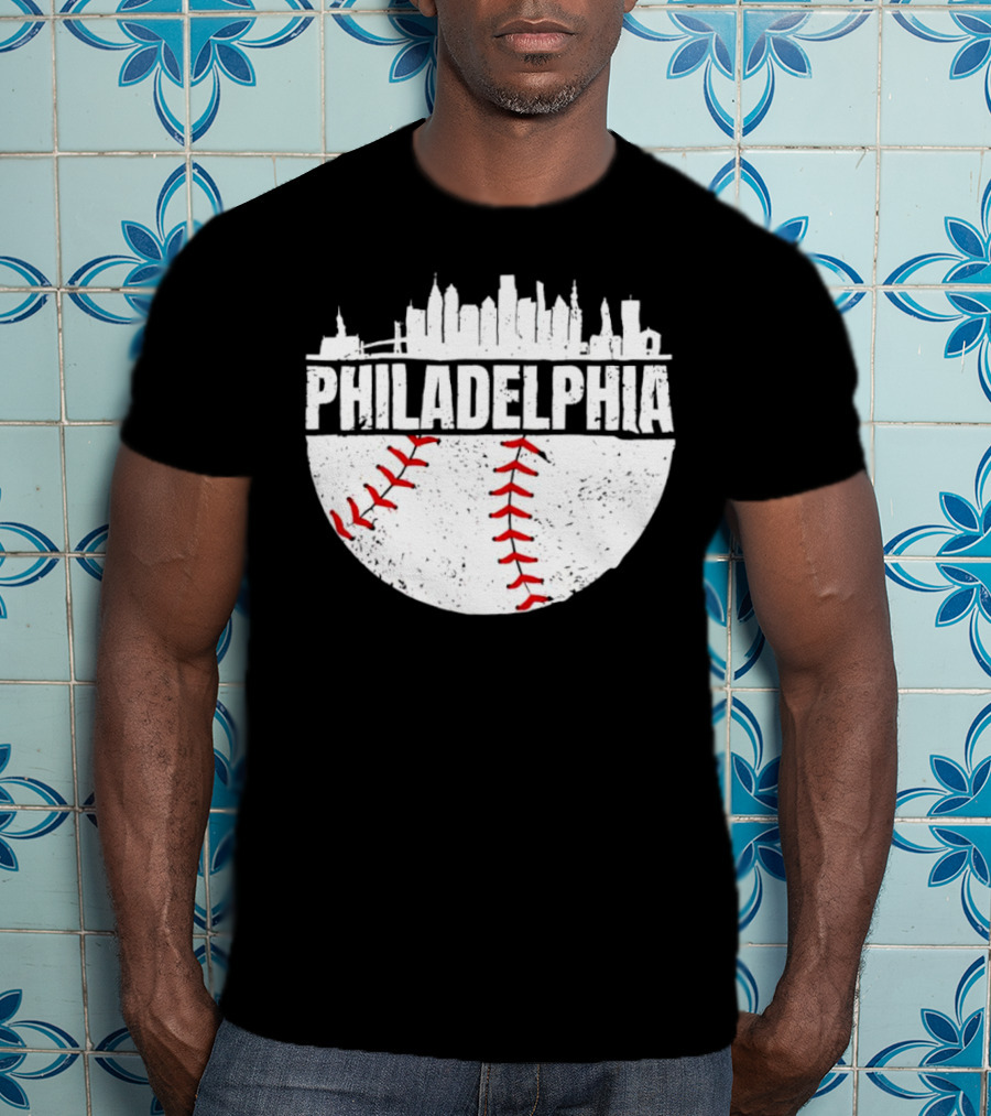 Philadelphia Skyline Baseball Urban T-Shirt