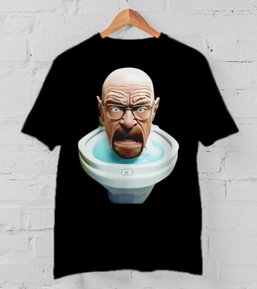 Walter White Toilet Skibidi Meme Face T-Shirt