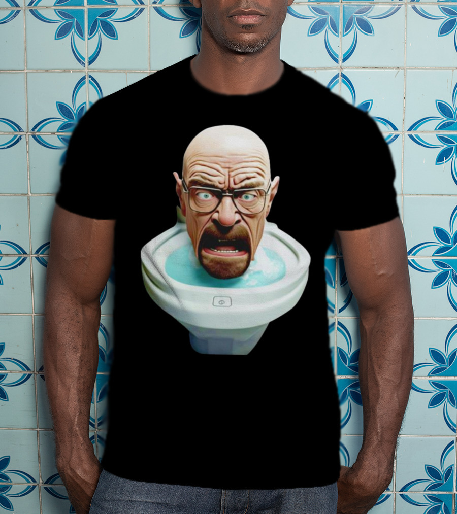 Walter White Toilet Skibidi Meme Face T-Shirt