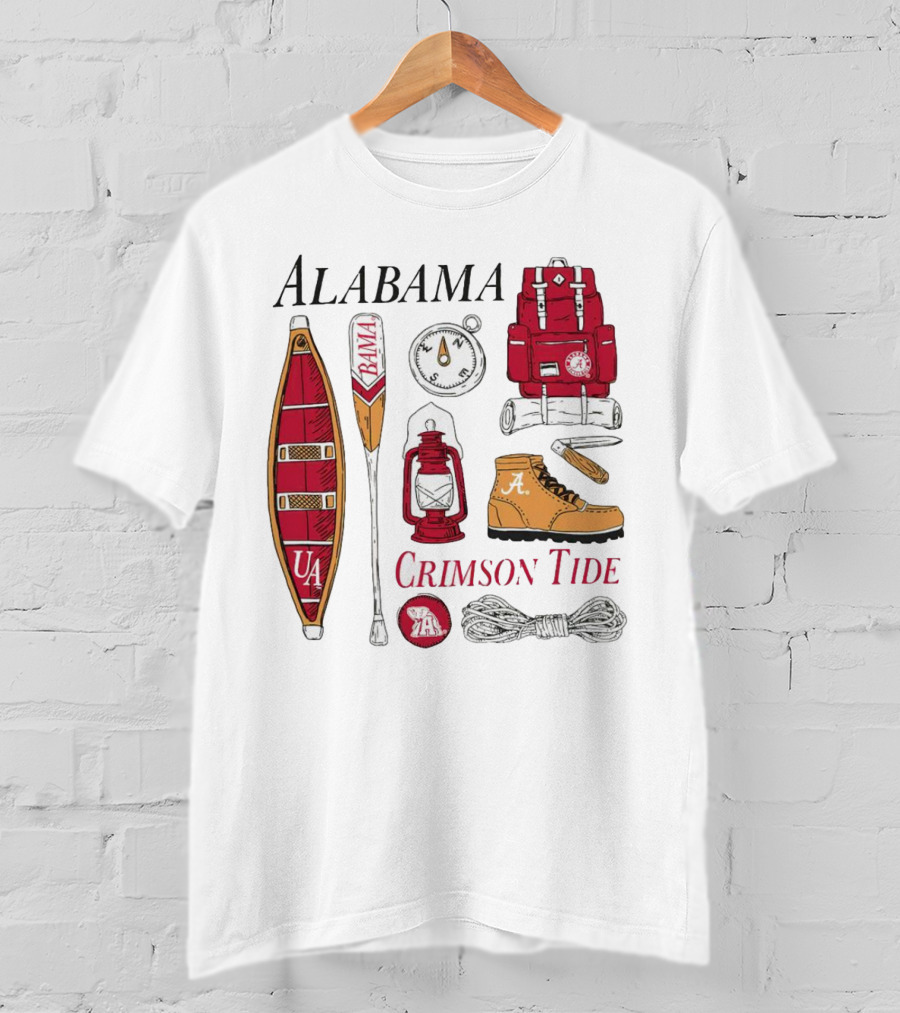 Alabama Crimson Tide Camping Gear And Outdoor Adventure Essentials T-Shirt