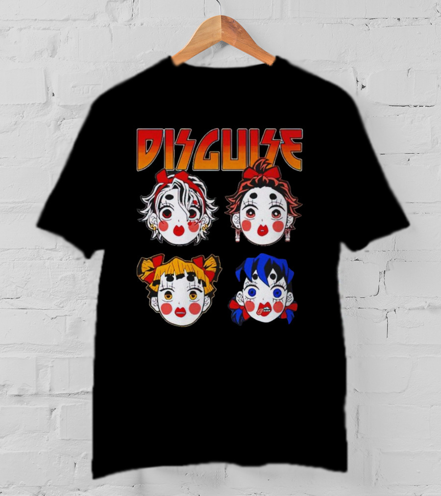 Disguise Anime Demon Slayer Character Faces T-Shirt