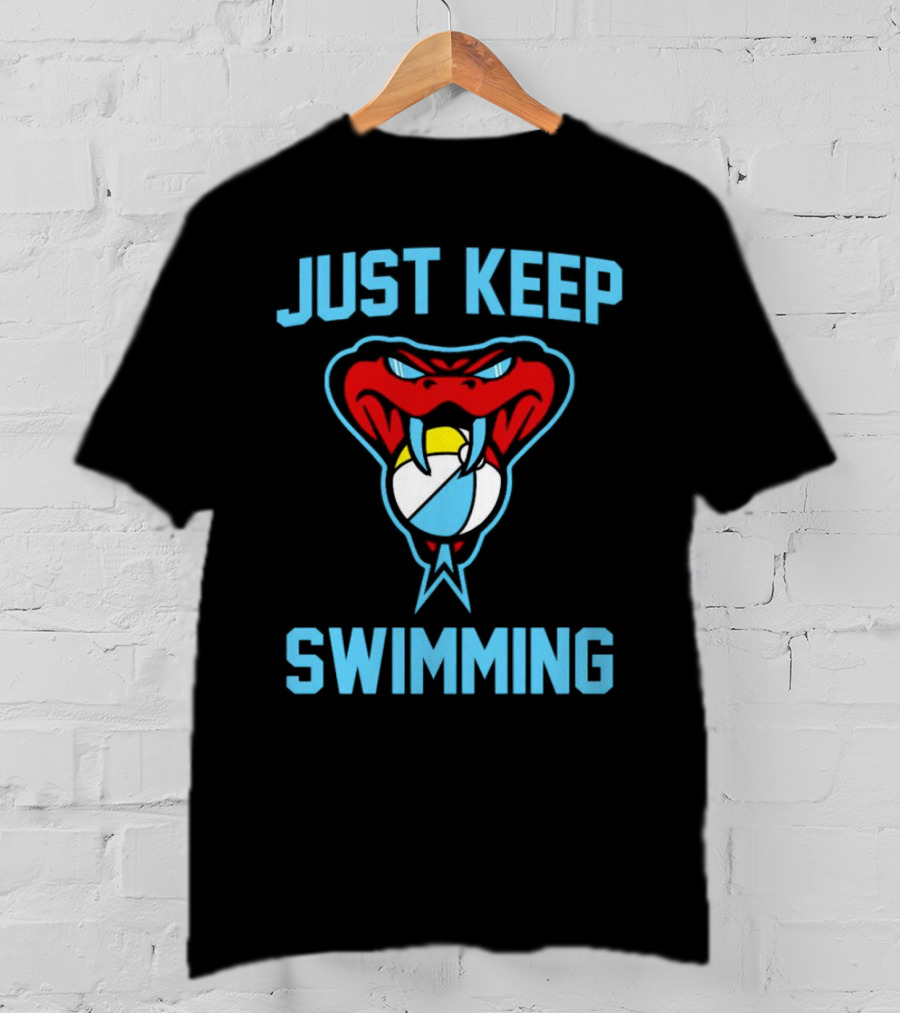 Just Keep Swimming Arizona Diamondbacks Snake Volleyball T-Shirt