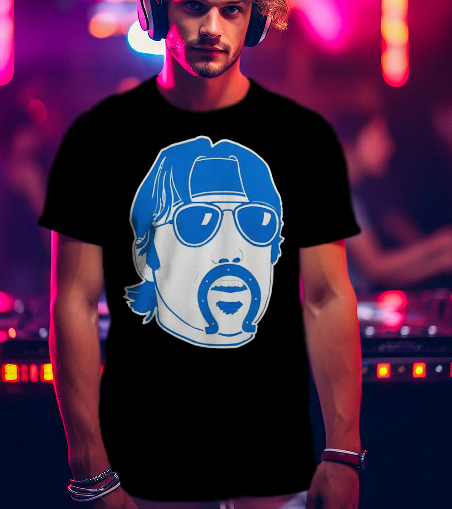 Gardner Minshew Indianapolis Colts Face Horseshoe Sunglasses Hat T-Shirt