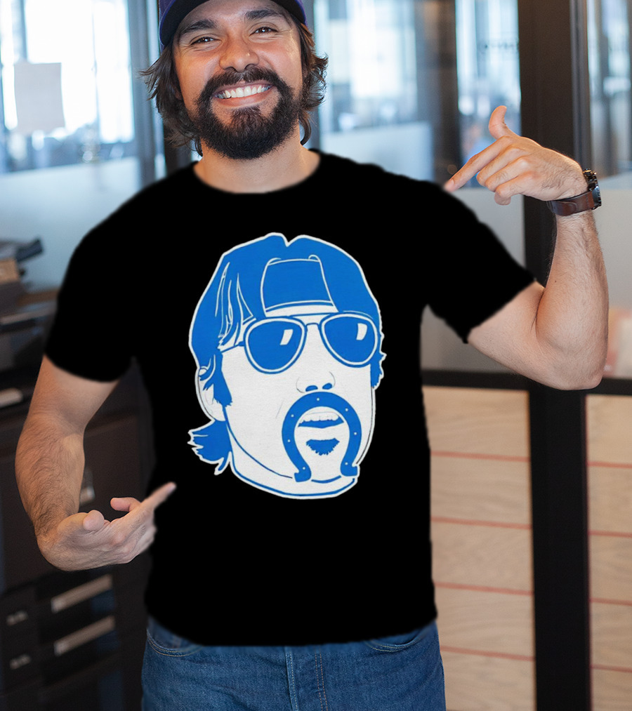 Gardner Minshew Indianapolis Colts Face Horseshoe Sunglasses Hat T-Shirt