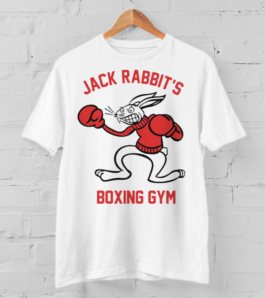 Jack Rabbit's Boxing Gym Rabbit Illustration With Boxing Gloves T-Shirt