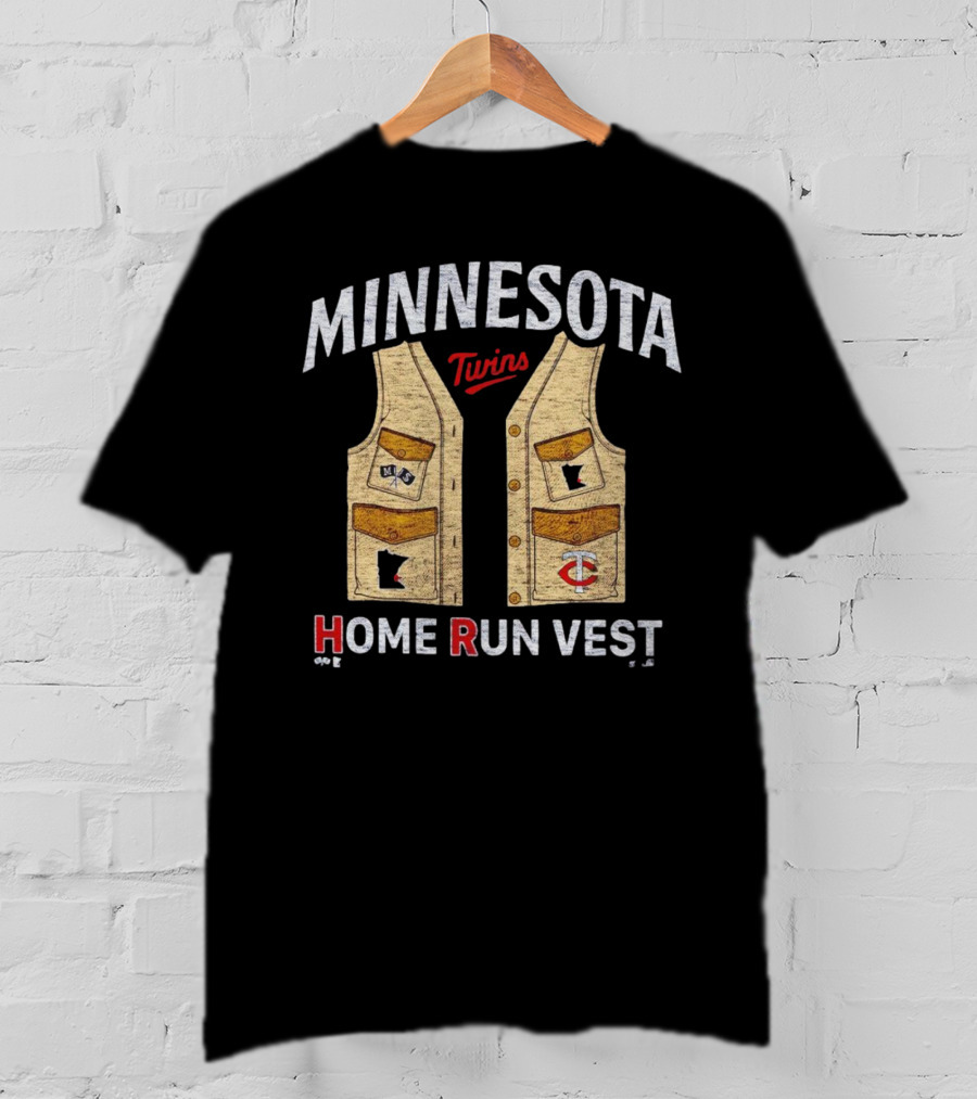Minnesota Twins Home Run Vest Retro Style Baseball T-Shirt
