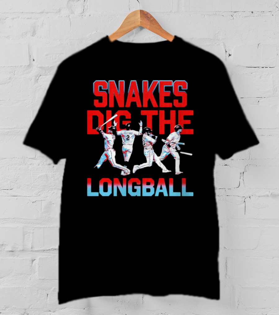 Arizona Diamondbacks Snakes Dig The Longball Players Graphics T-Shirt