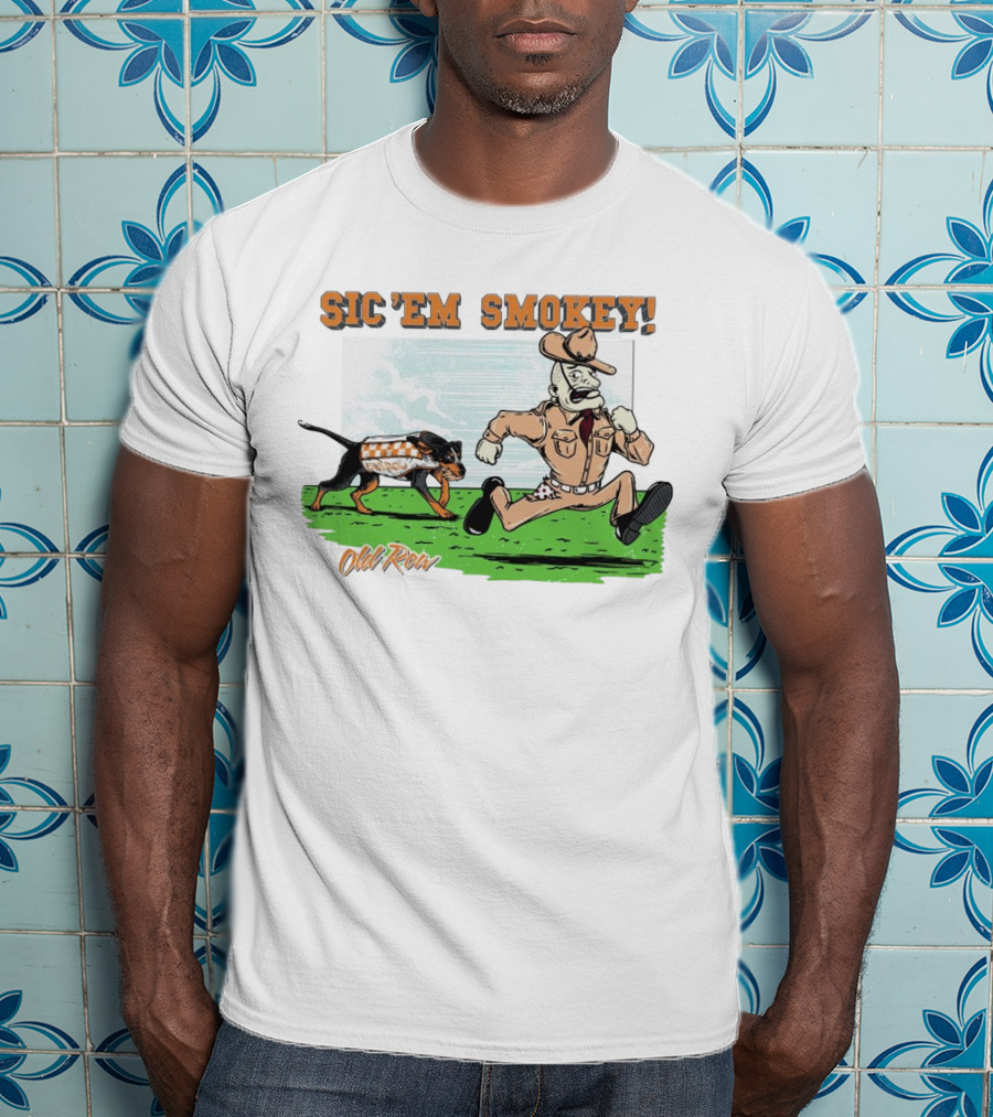 Sic Em Smokey Tennessee Volunteers Old Row Football T-Shirt