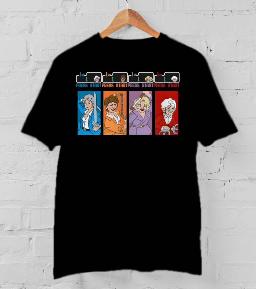 Golden Girls X Ninja Press Start Game 1up 1up 1up 1up T-Shirt
