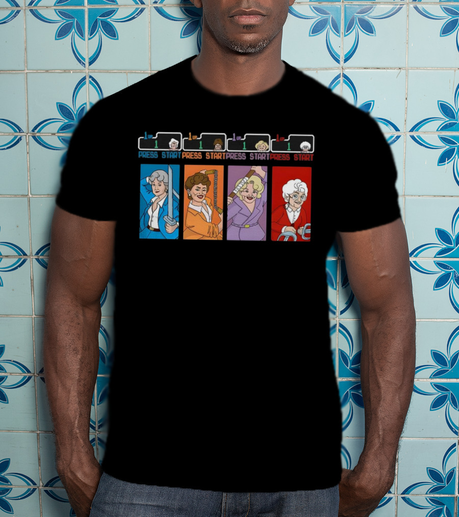 Golden Girls X Ninja Press Start Game 1up 1up 1up 1up T-Shirt