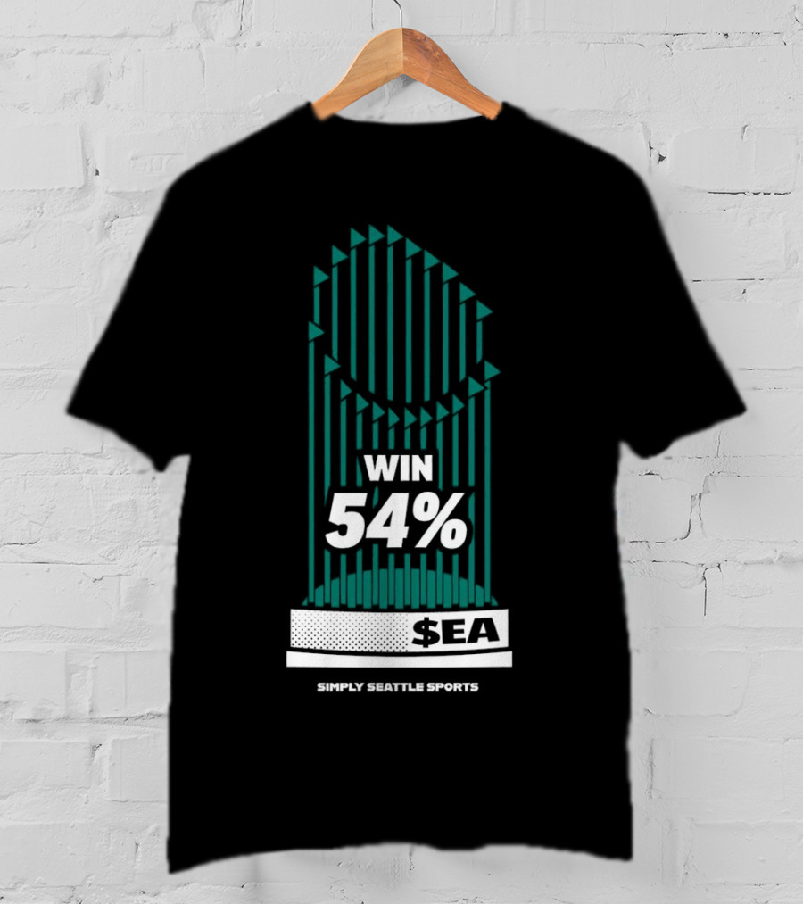 Win 54 Percent Seattle Mariners Simply Seattle Sports T-Shirt