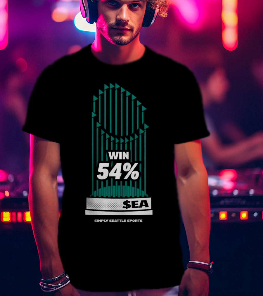 Win 54 Percent Seattle Mariners Simply Seattle Sports T-Shirt
