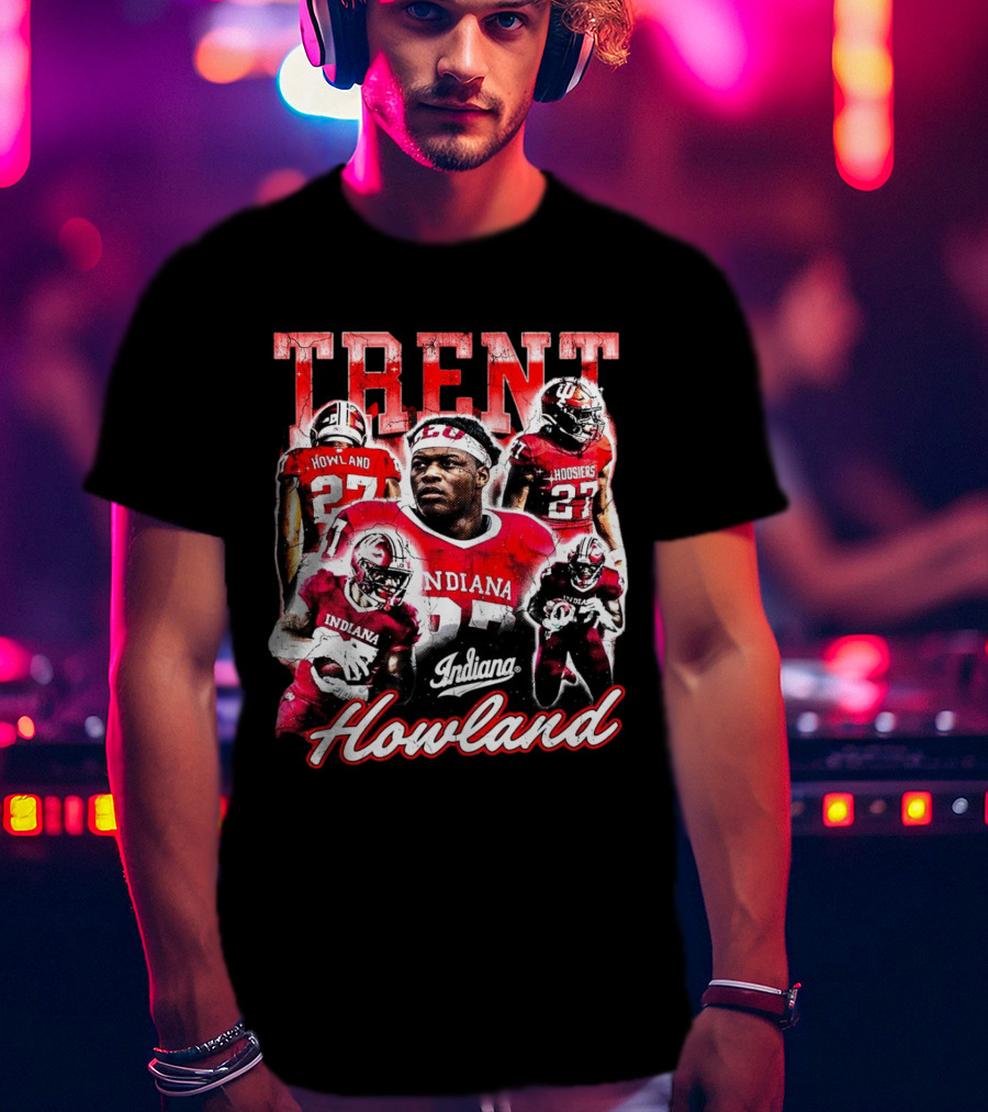 Trent Howland Indiana Hoosiers Football Player 27 IU Onlyone Crew T-Shirt
