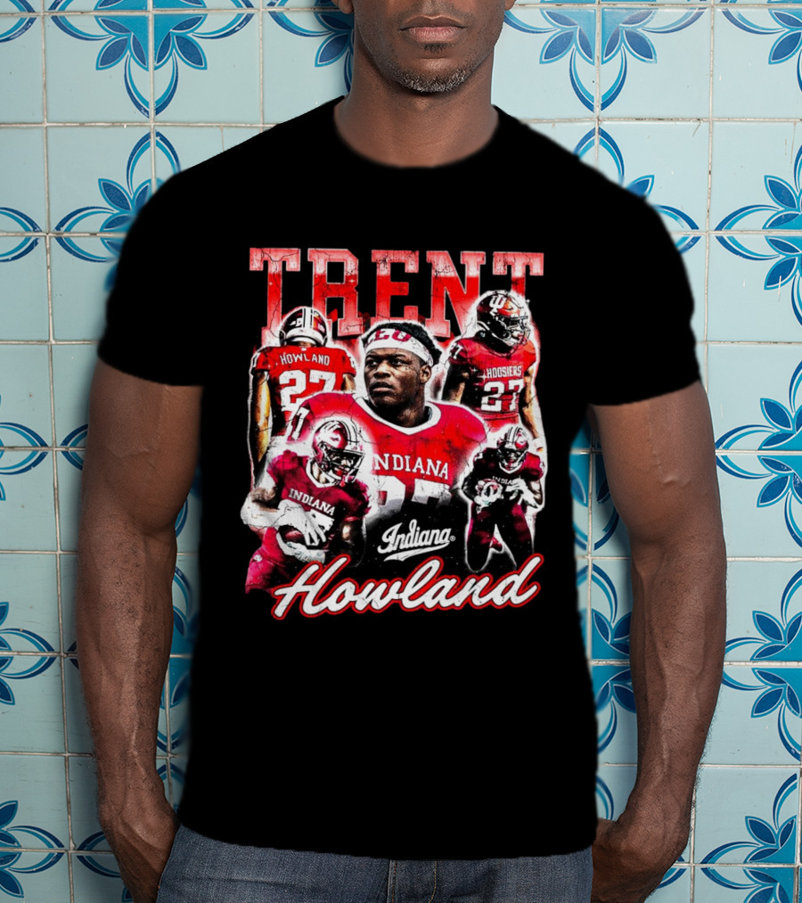 Trent Howland Indiana Hoosiers Football Player 27 IU Onlyone Crew T-Shirt