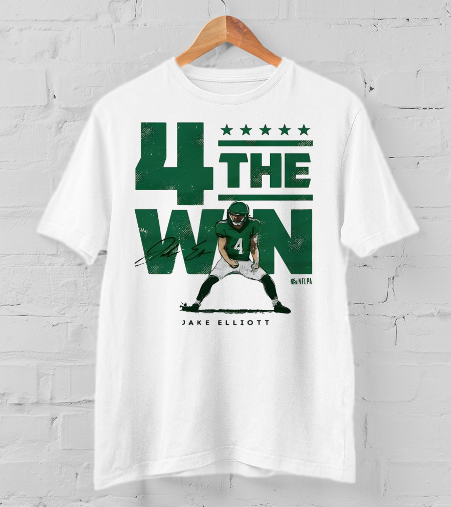 4 The Win Jake Elliott Football Player 4 Win G Signature T-Shirt