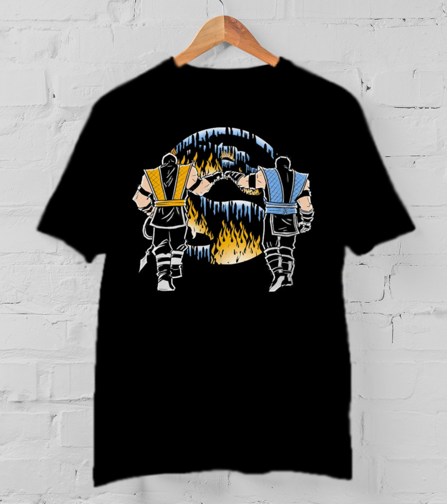Mortal Kombat Fist Bump Scorpion And Sub-Zero Iconic Matchup T-Shirt