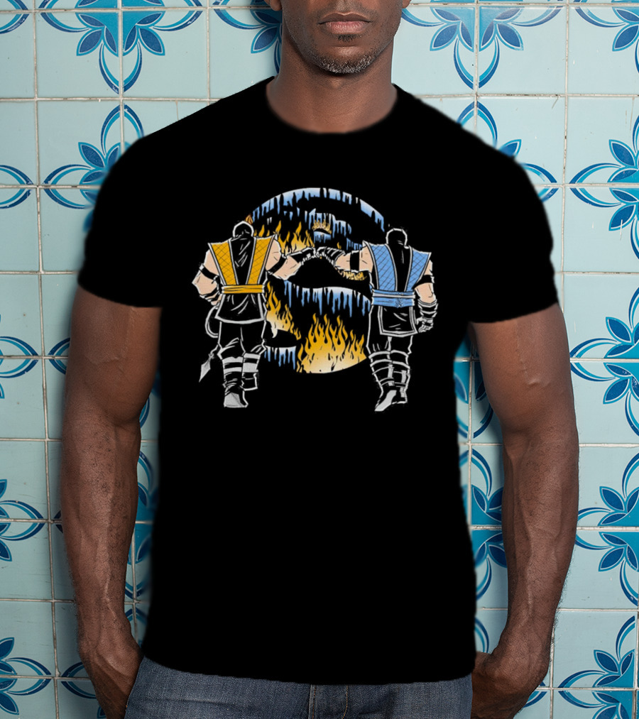 Mortal Kombat Fist Bump Scorpion And Sub-Zero Iconic Matchup T-Shirt