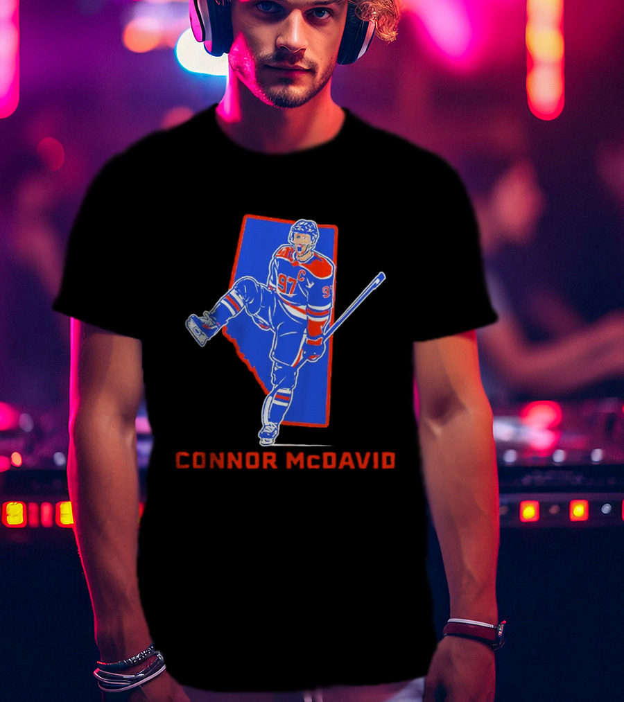 Connor McDavid 97 Edmonton Oilers Province Alberta Hockey Star T-Shirt
