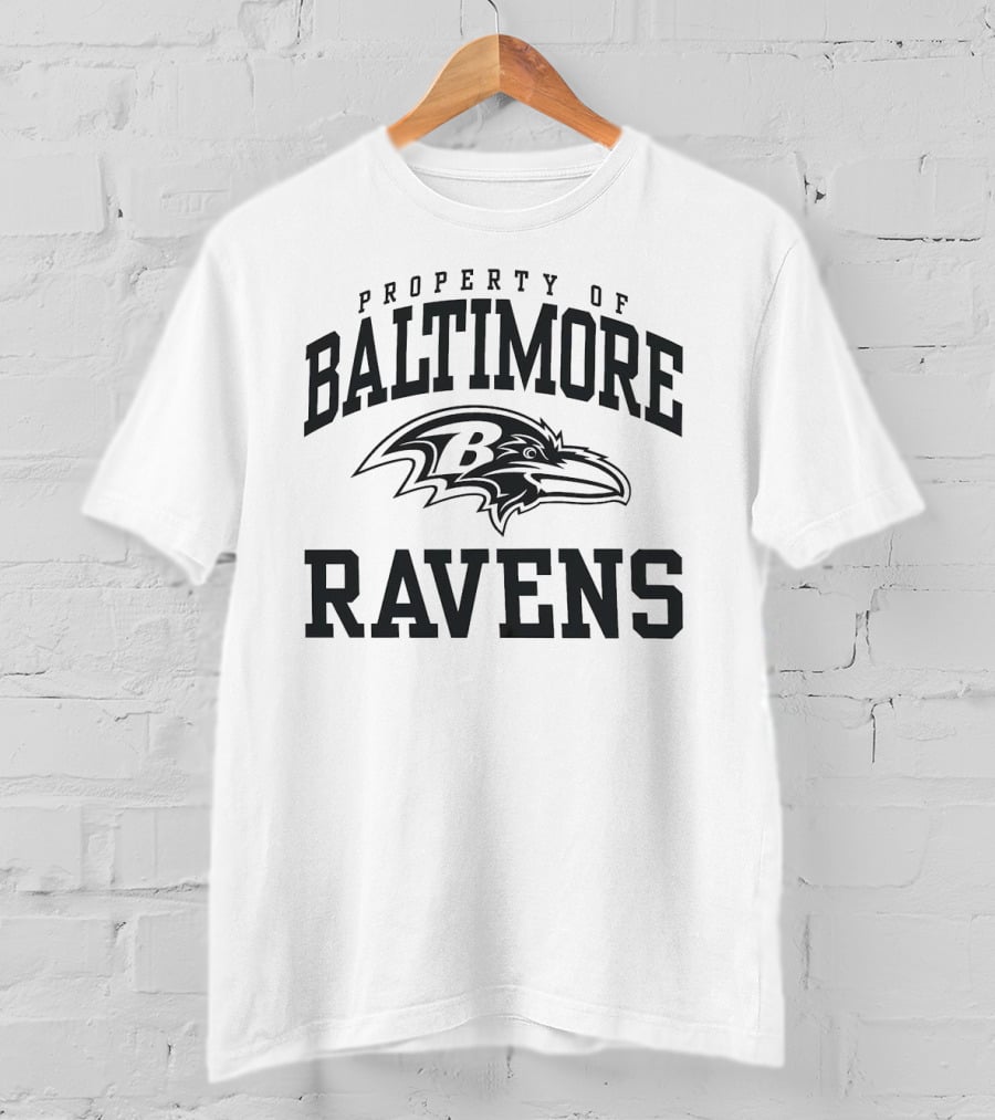 Property Of Baltimore Ravens NFL Team Logo Ravens Football T-Shirt