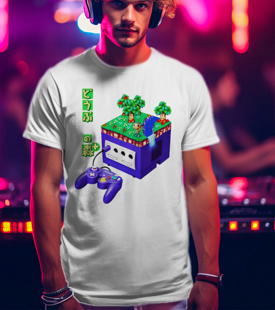 Animal Crossing Dobutsu No Mori Plus GameCube Japanese Nintendo T-Shirt