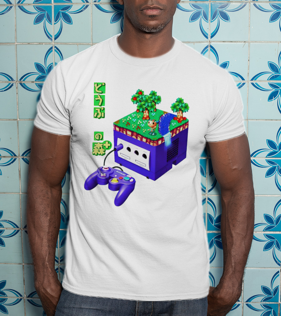 Animal Crossing Dobutsu No Mori Plus GameCube Japanese Nintendo T-Shirt