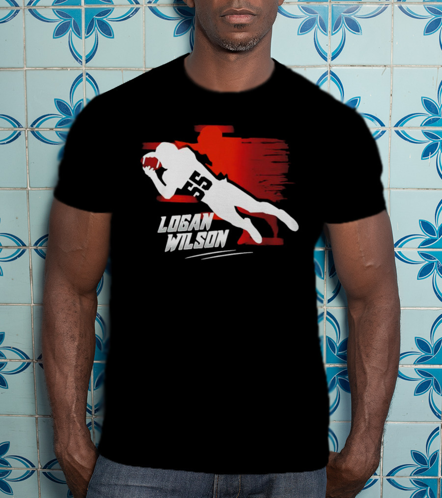 Logan Wilson NFL Diving Catch Cincinnati Bengals 55 T-Shirt
