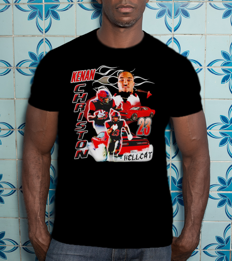 Kenan Christon 23 San Diego State Aztecs Hellcat Football And Sports Car T-Shirt
