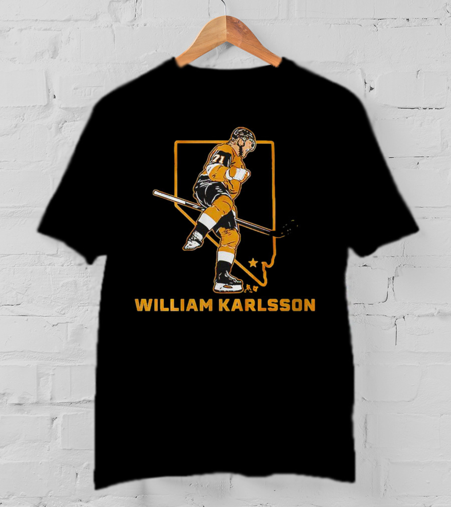 William Karlsson Nevada Outline Star Figure Vegas Golden Knights T-Shirt