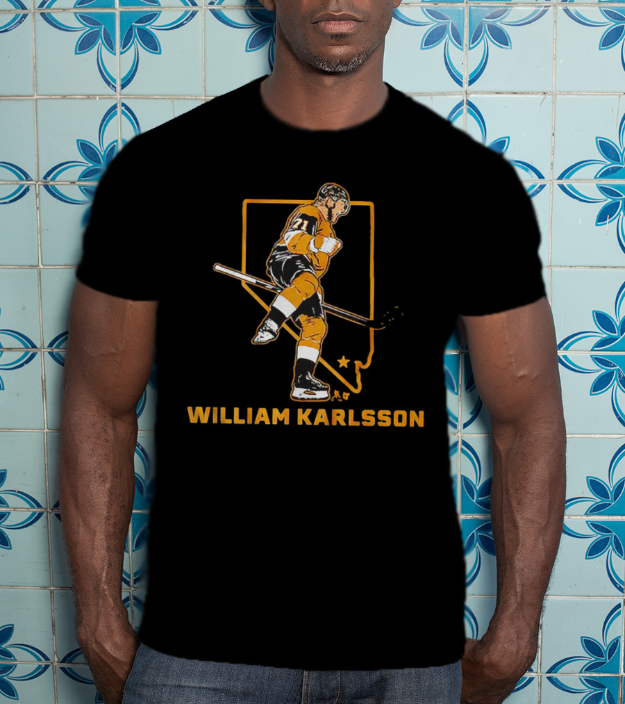 William Karlsson Nevada Outline Star Figure Vegas Golden Knights T-Shirt