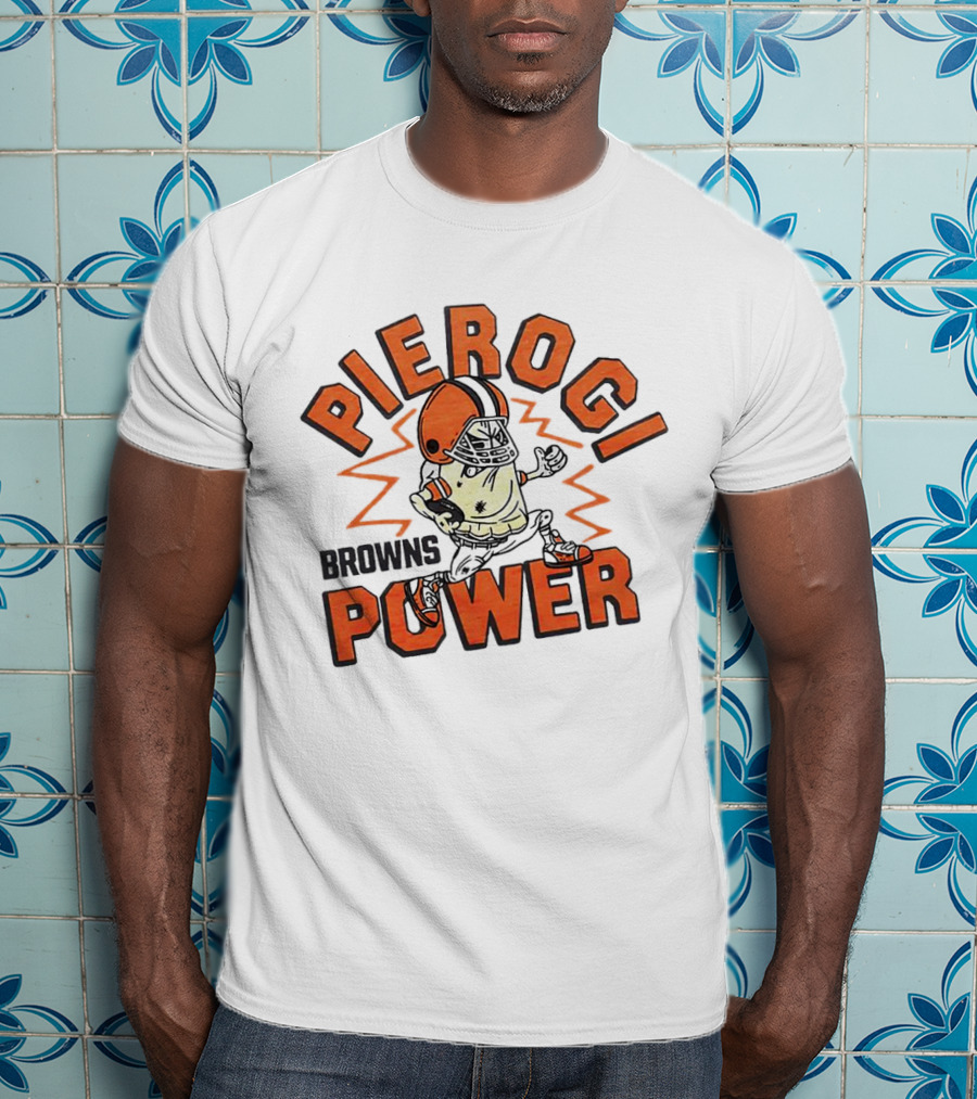 Cleveland Browns Pierogi Power Football Mascot T-Shirt